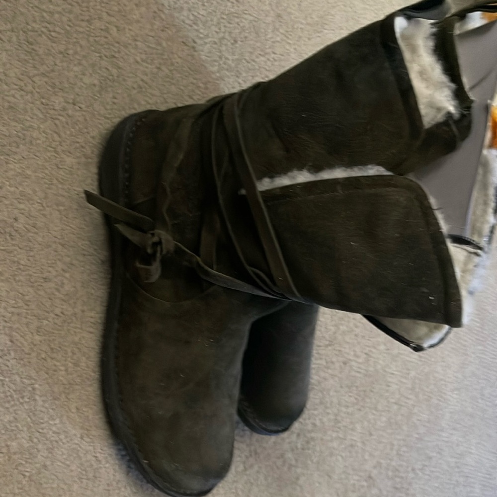 NIB miz mooz green suede forest booties boot size 41 (10us)